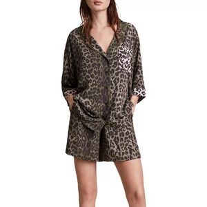 NWOT Allsaints Esma Leppo Pajama Shirt size M